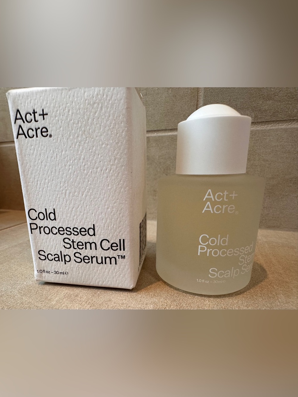ACT+ACRE Cold Processed Stem Cell Scalp Serum 1oz/30mL Full Size Vegan